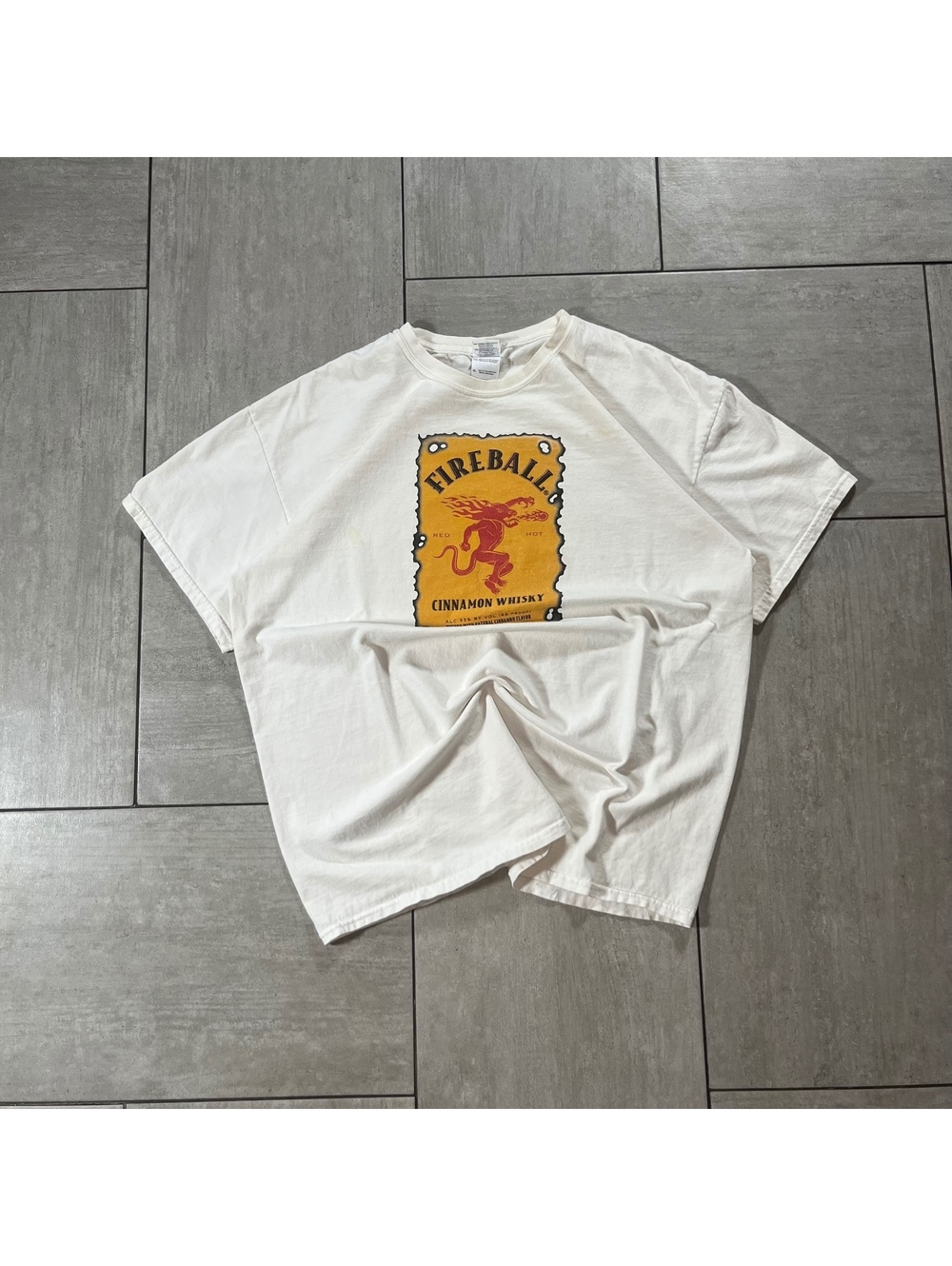 Gildan Fireball Cinnamon Whisky Graphic T-Shirt XL